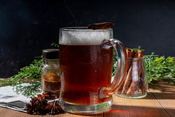 Autumn spiced mulled beer