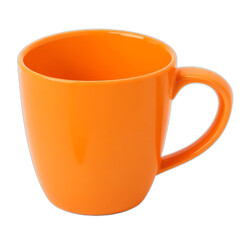 An orange mug isolated on plain white background from Generative AI