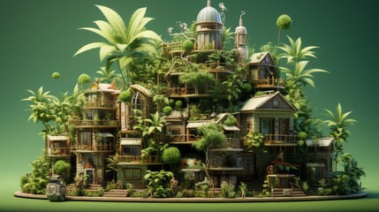 World Cannabis Day 20th April 3D Cartoon Generative AI