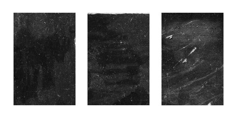 set of grunge canvas retro aged textures, black and white colors, to create a vintage visual effect for backgrounds for music cd covers, posters, greeting cards, banners, web, landings and other