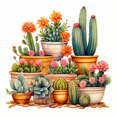 Home plants cactus in pots