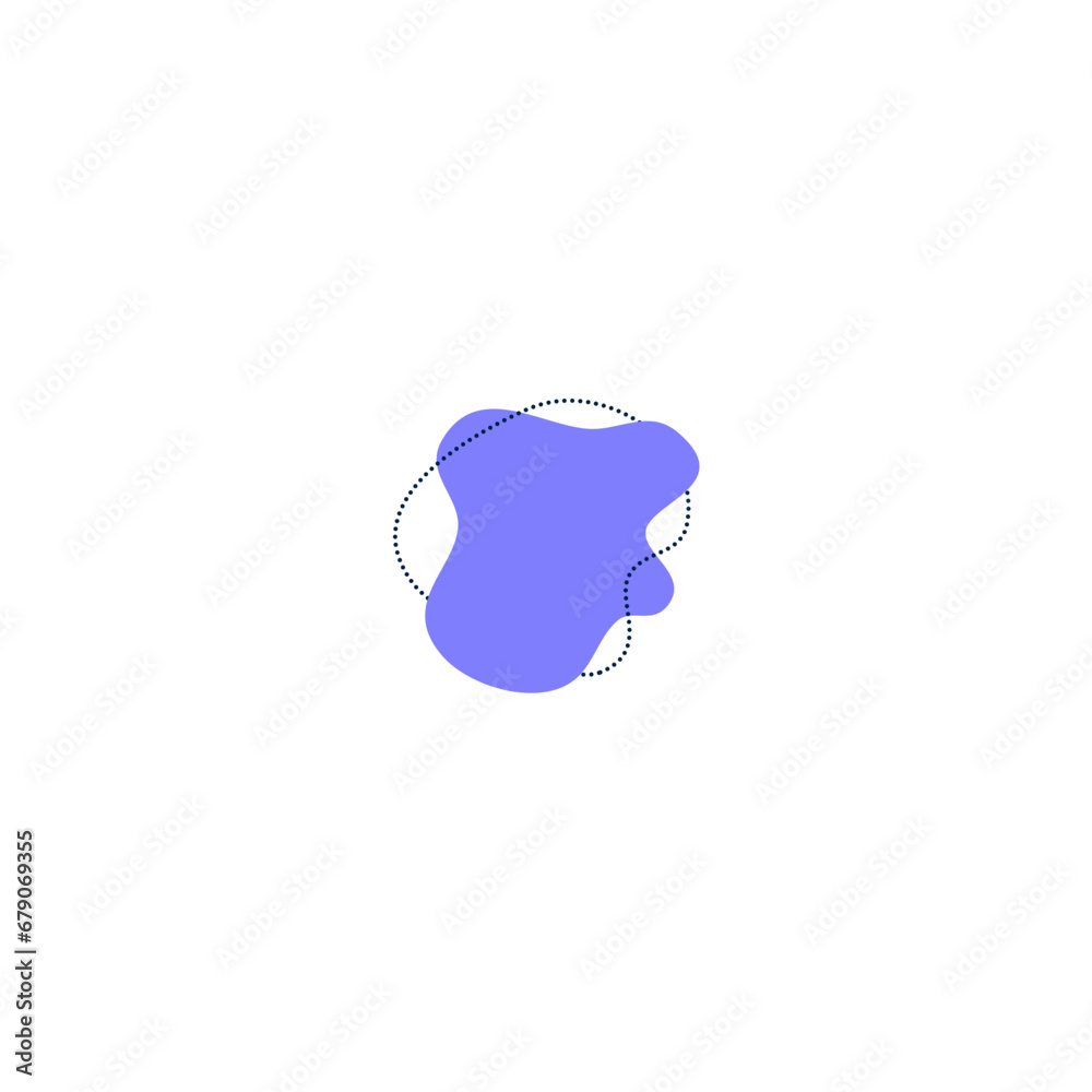 Poster set of blob elements set vector element
