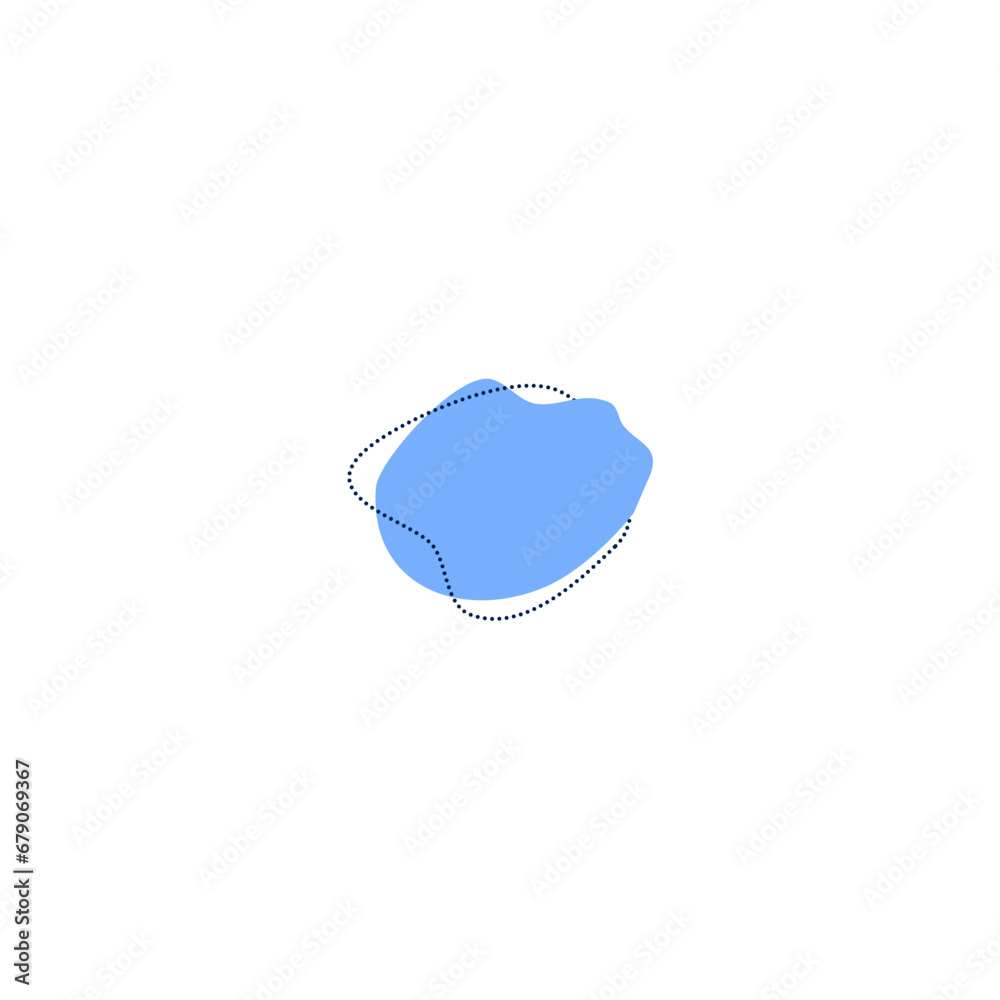 Poster set of blob elements set vector black