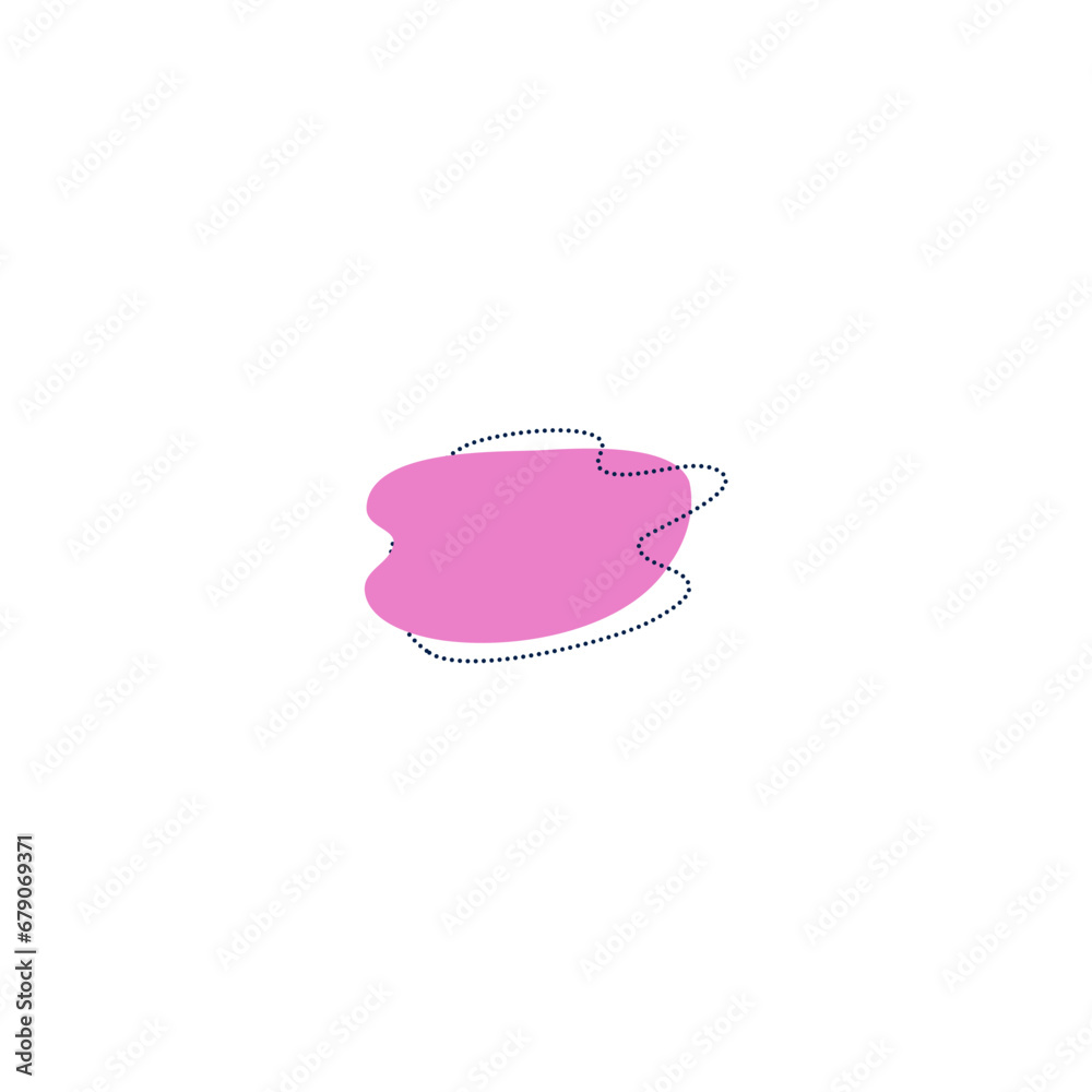 Poster set of blob elements set vector vector