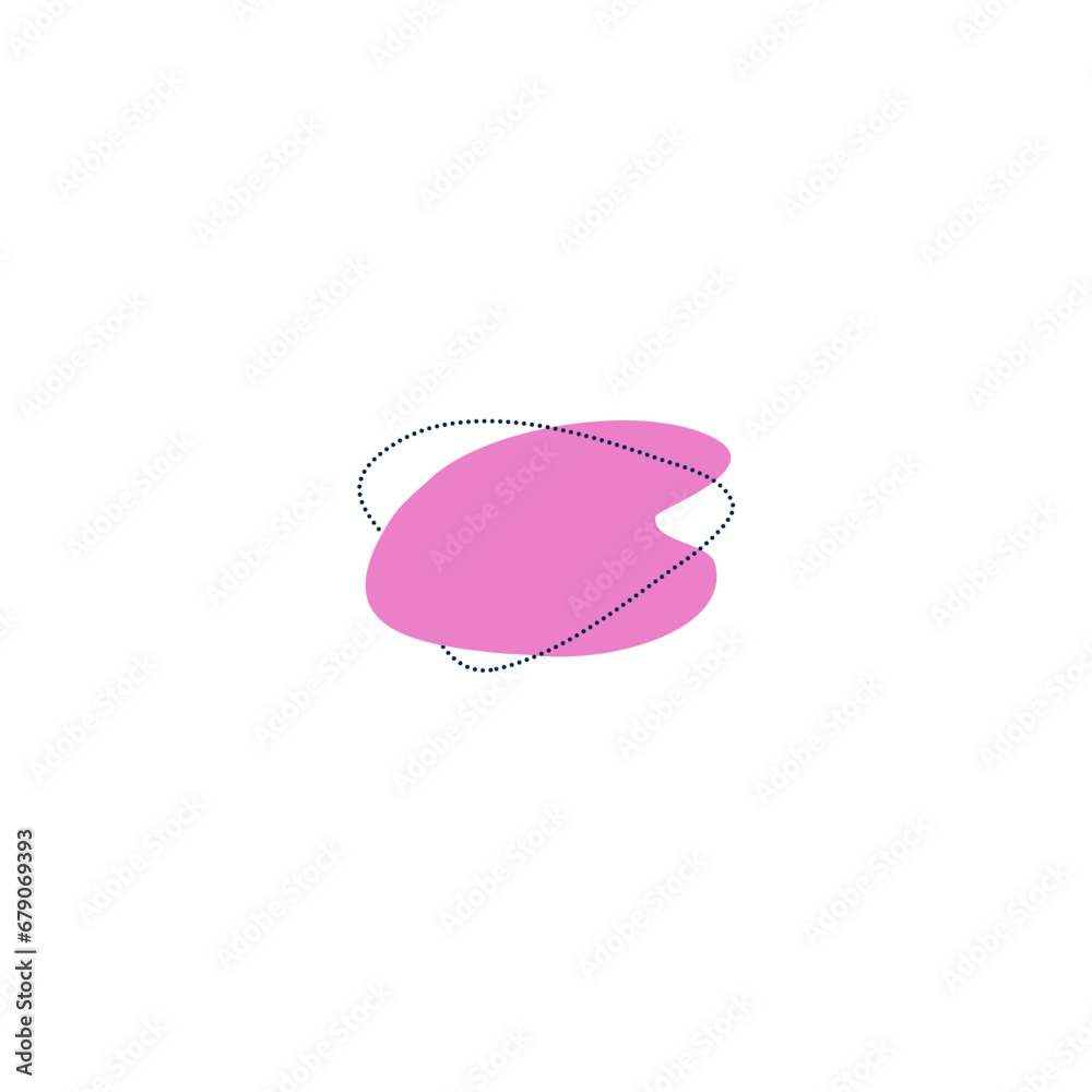 Poster set of blob elements set vector abstract