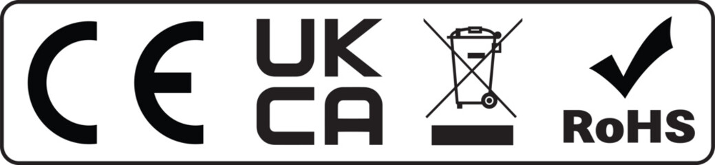 UKCA marking or UKCA Mark Certification and Industrial certificate standard safety logo CE - obrazy, fototapety, plakaty