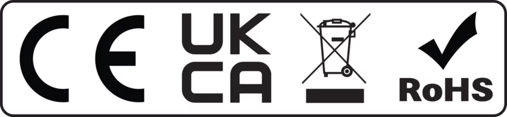 Fotobehang UKCA marking or UKCA Mark Certification and Industrial certificate standard safety logo CE © POSMGUYS