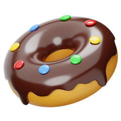Chocolate Donuts 3D Icon