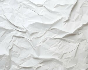 Obraz premium The texture of white paper is crumpled, copy space. Generative AI
