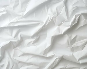 Obraz premium The texture of white paper is crumpled, copy space. Generative AI