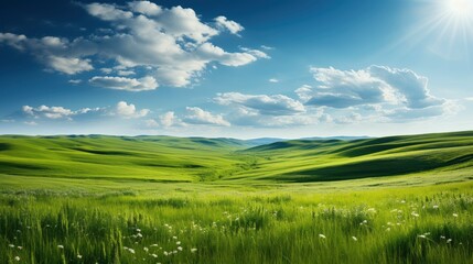 Obraz premium Panorama Beautiful Countryside Romania Sunny, HD, Background Wallpaper, Desktop Wallpaper