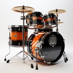 Fototapeta na wymiar 3d drum model with white background
