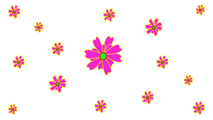 Creative design pattern of ceramic textile floor. Seamless Tablecloth and wrapped paper gift design concept. Isolated flower shape line on the white background.