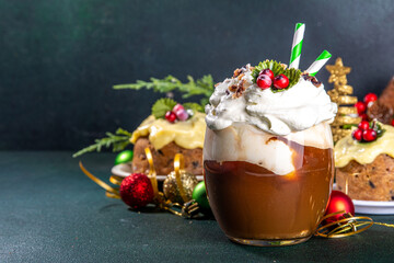 Christmas pudding latte