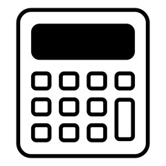 Solid glyph icon  Calculator icon