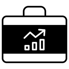 Solid glyph icon  Briefcase icon