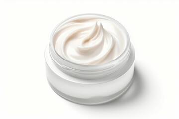 Isolated cosmetic cream on white background