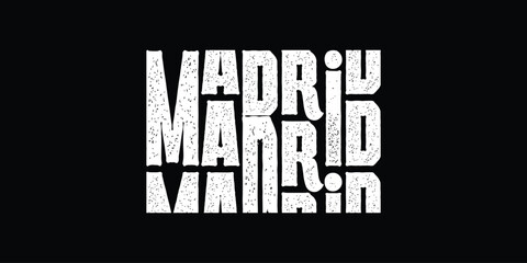 Madrid t-shirt and apparel trendy design with simple typography, good for T-shirt graphics, poster, print and other uses.	

