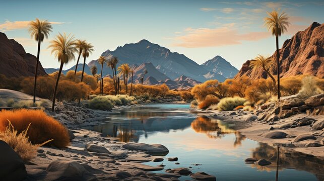 Golf Course Sunset Palm Springs California, HD, Background Wallpaper, Desktop Wallpaper