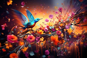 Fluttering Splendor: A Colorful Butterfly Background Bringing Joy and Beauty, Vibrant Wings: Captivating Colors Adorning a Butterfly Background, Kaleidoscope of Butterflies: A Riot of Color in a Beaut