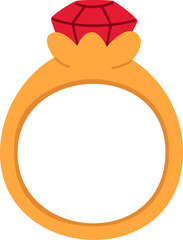 Jewelery Ring With Gem