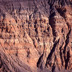 Landscape with dry land and craters