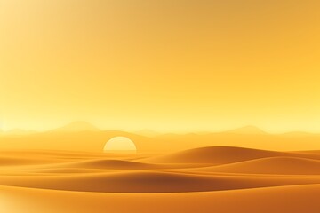 sunset in the desert. "Desert Horizon Aglow: A Mesmerizing Sunset Oasis"
