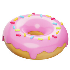 Strawberry Donuts2 3D Icon