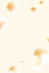 freeform golden drop on a light yellow background