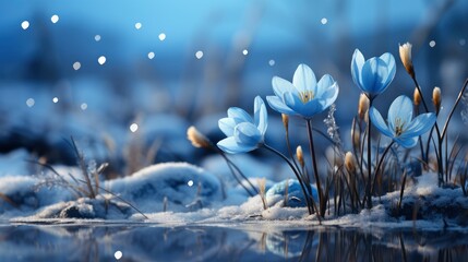 Hello Spring Gentle Snowdrop Flowers Glass, HD, Background Wallpaper, Desktop Wallpaper