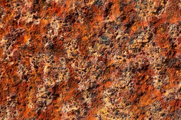 Closeup of texture of old rusty metal.