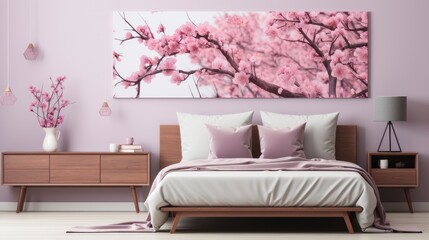 Interior Beautiful Modern Bedroom Spring Flowers, HD, Background Wallpaper, Desktop Wallpaper