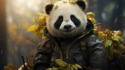 Tuinposter Cute panda wallpapers © avivmuzi