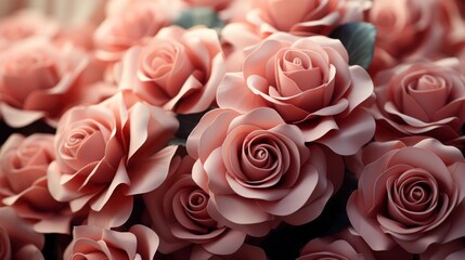 Floral Pattern Made Pink Beige Roses, HD, Background Wallpaper, Desktop Wallpaper