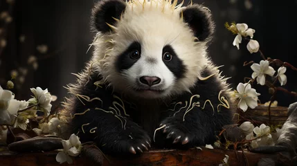 Foto auf Acrylglas Cute panda wallpapers © avivmuzi