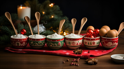 Row of Bowls with Spoons