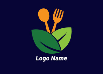 Fast Food Restaurant logo, Green Leaf