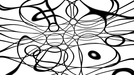 Abstract creative curve stripe line pattern monochrome background illustration. - 679085372