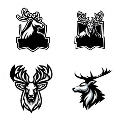 Reindeer sport logo icon design illustration