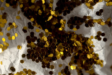 glitter on a light surface