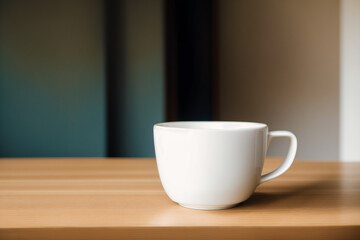 Fototapeta na wymiar A white mug. Blank Canvas. The Pure White Mug. Generative AI