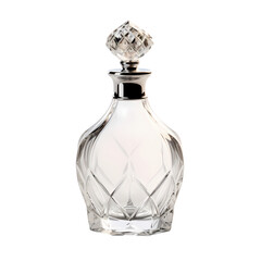 Perfume bottle glass on transparent background, white background, isolated, icon material, vector illustration