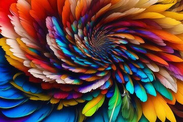 Obraz premium An abstract colorful flower background. Abstract Floral Symphony. Generative AI