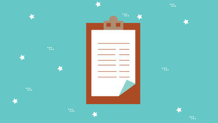 clipboard with checklist document Vector illustration