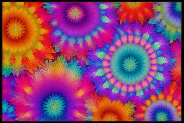 An abstract colorful flower background. Abstract Floral Symphony. Generative AI