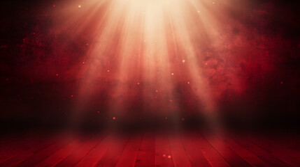 red grungy background with spotlight background texture. Generative AI.