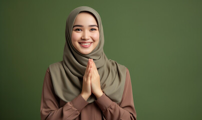 young hijab business woman in office suit