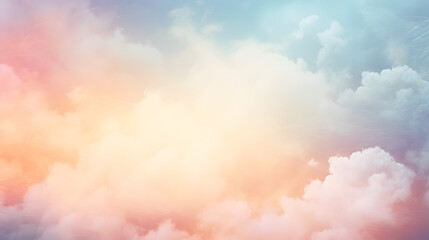 sun and cloud background with a pastel colored texture. Generative AI.