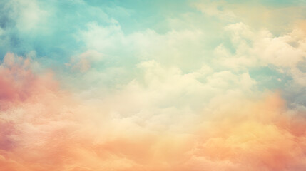 sun and cloud background with a pastel colored texture. Generative AI.