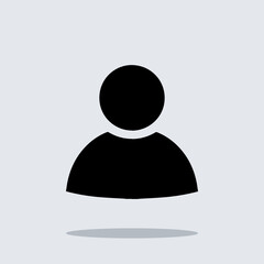 User icon vector. Profile symbol in trendy flat style. Profile vector icon illustration isolated on gray background